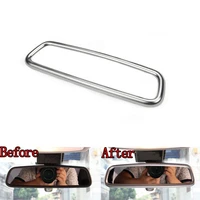 car styling chrome abs car interior rear view mirror trim cover mouldings frame decoration sticker fit for bmw x1 x5 x6 3 series