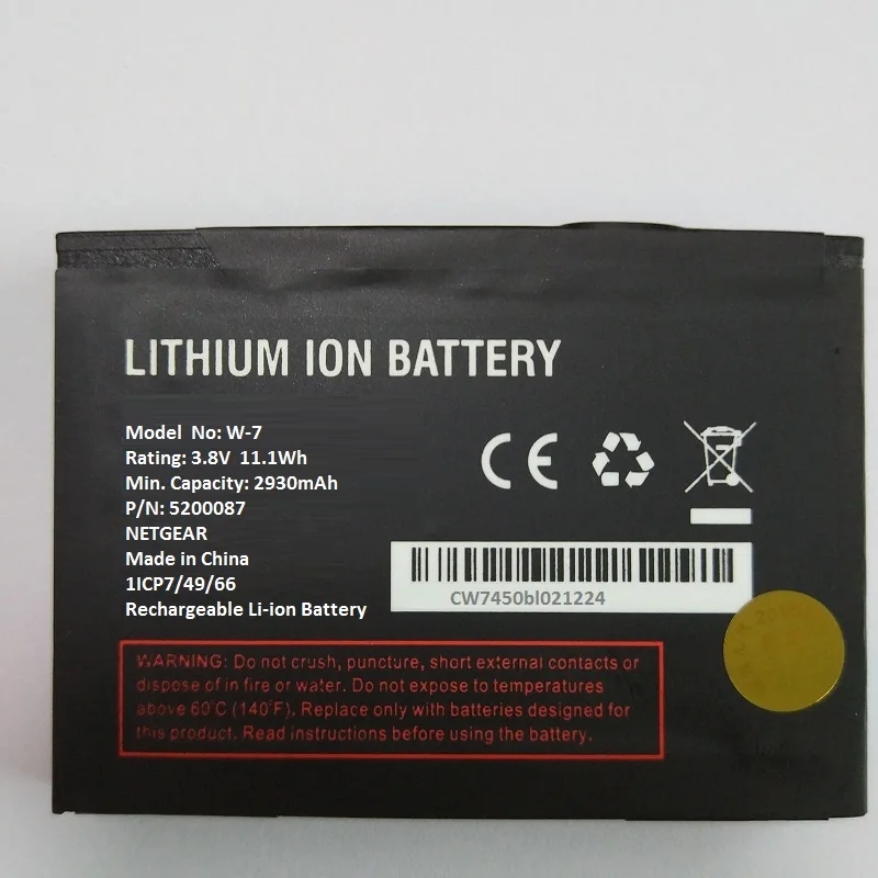 

W-7 Battery W7 For Netgear Sierra 790S 810S Battery Wireless Router Aircard 2930mAh 3.8V Li-Ion Lithium Rechargeable Batteries