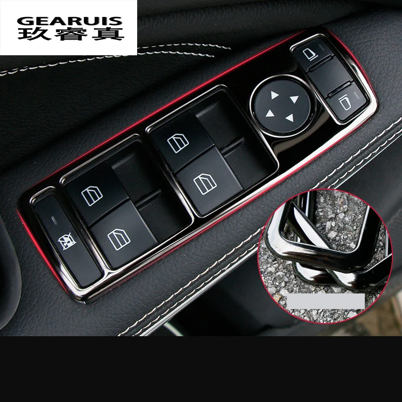 Стайлинг автомобиля дверь подлокотник панель крышка отделка окна стекла кнопки