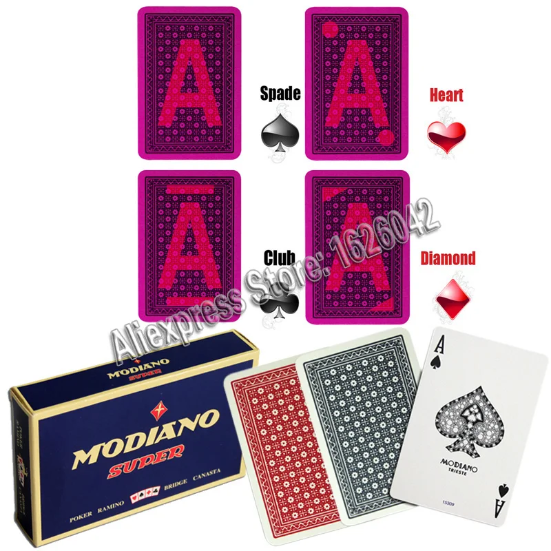 Перспективный покер-карты XF Modiano Ramino Super Fiori невидимые игральные карты для