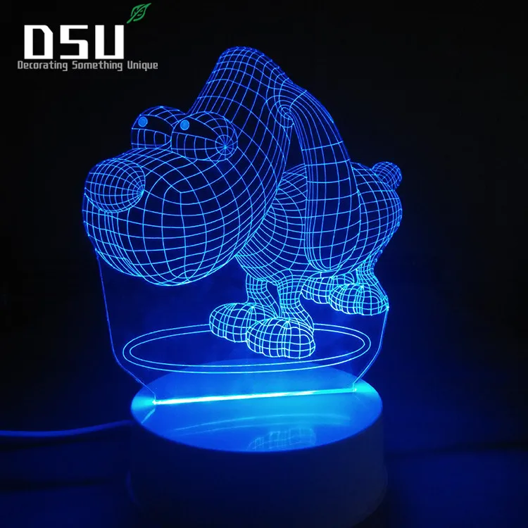 Новейший Настольный светильник с 3D изображением собаки и животного светильники