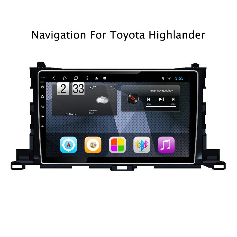 Navitopia четырехядерный Android 8 1 автомобильный DVD gps для Toyota Highlander 2015 2018 Радио стерео с