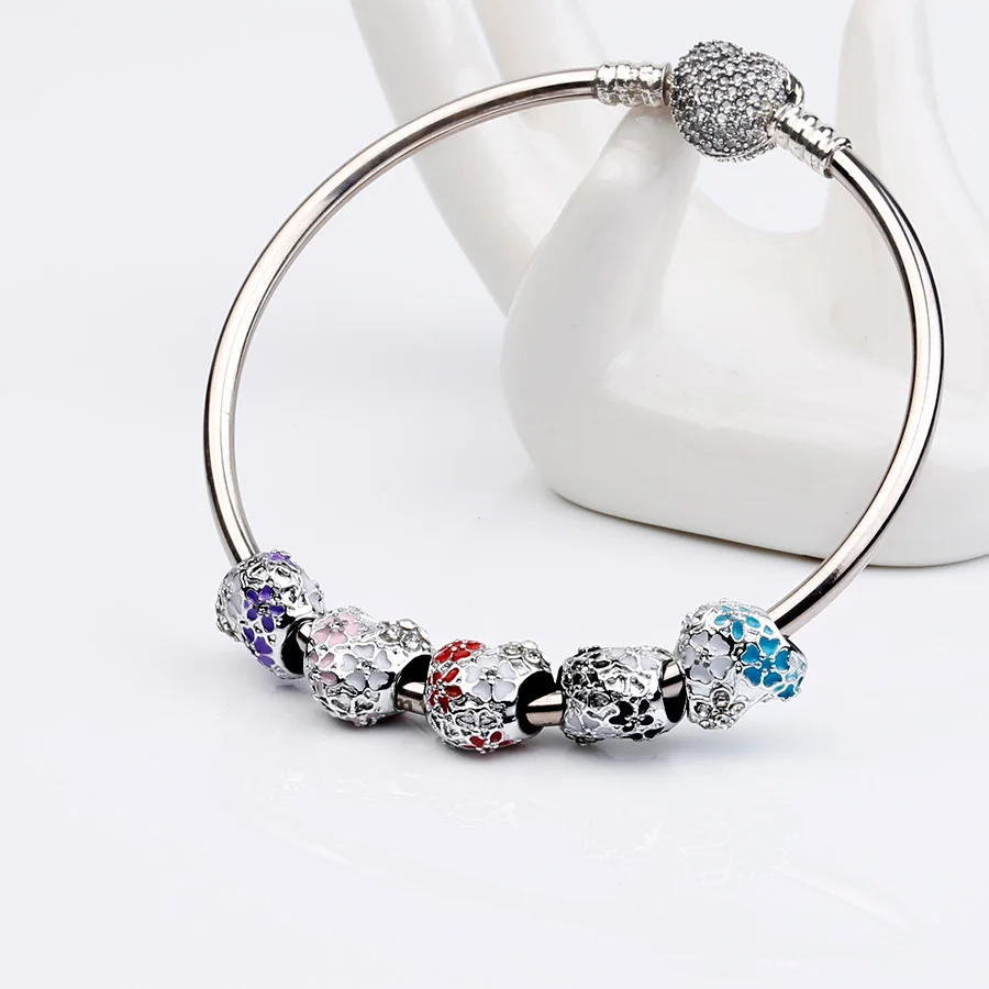 10 шт. много бусин в форме сердца бусины с большим отверстием сделай сам подходят