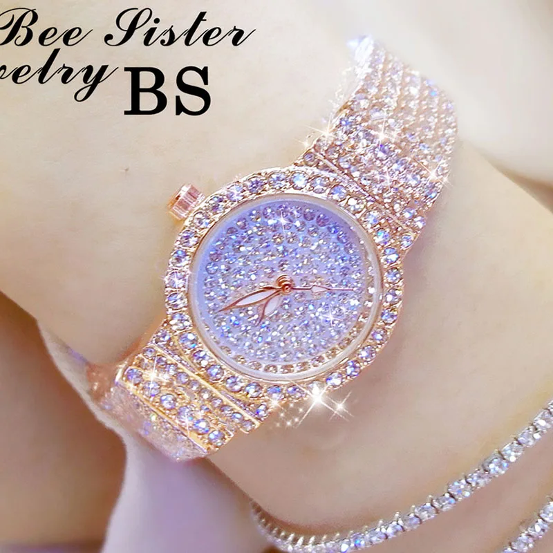 

2019 Women's Watches Fashion Rose Gold Watch Women Watches Luxury Diamond Ladies Watch Full Steel Clock montre Relojes whatches