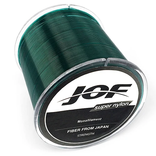 Green JOF нейлоновая леска 500 м экстремально сильная леска из мононити 5 LB-30 фунтов - Цвет: Green