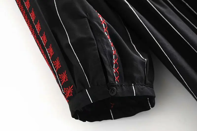 Za осеннее женское платье в стиле ретро vestito metalic liner вышитое хит продаж