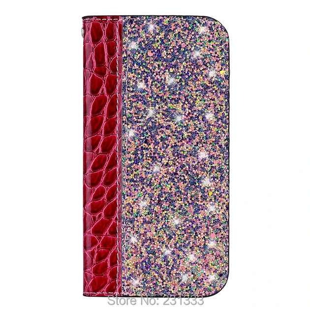 Блестящий кошелек из змеиной кожи кожаный чехол для Samsung Galaxy S8 S9 PLUS J3 2017 A8 2018 A6 J8 J4 J6