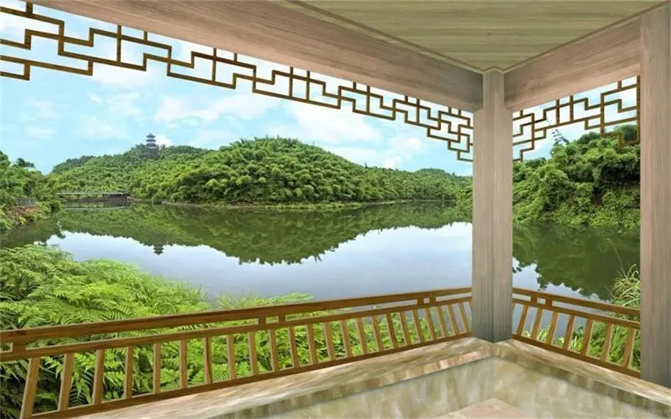 

3d room wallpaper custom mural photo Gazebo scenery water painting picture 3d wall non-woven murals wallpaper for walls 3d