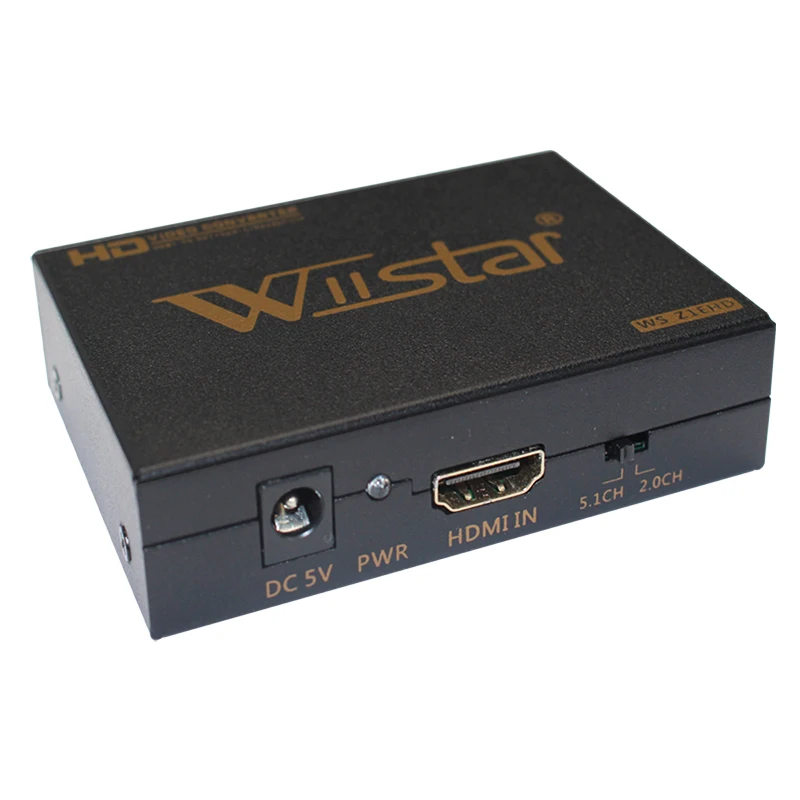 Wiistar HDMI к DVI SPDIF аудио видео конвертер Разъем адаптер Черный Бесплатная