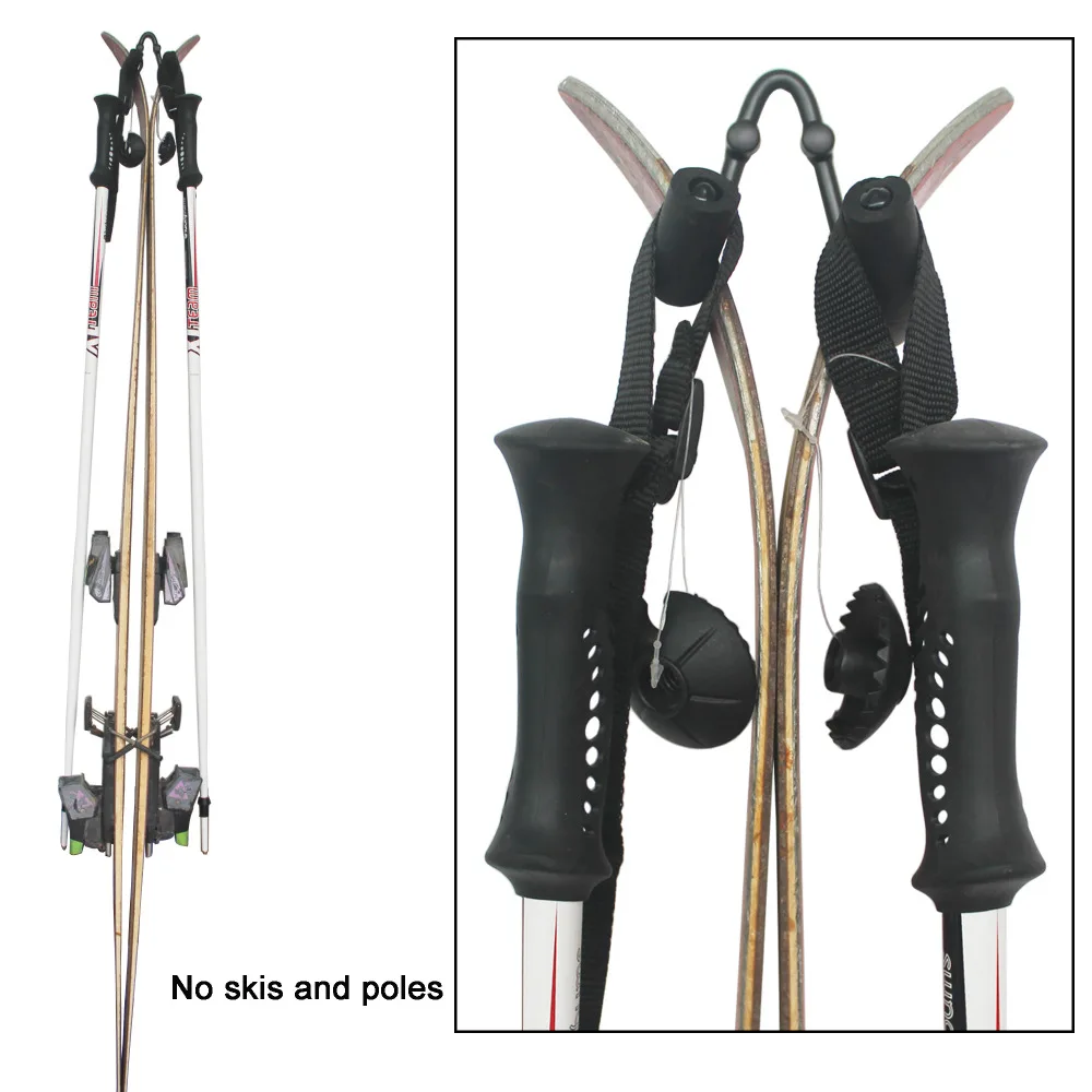 V style Ski настенный держатель для лыж удерживайте лыжи и палки без палок в
