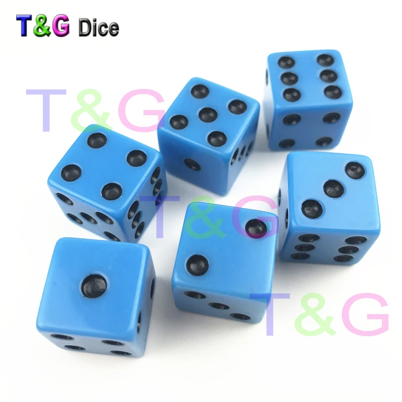 Красочные T& G игральная кость 16 мм шестигранники/D6 Стандартный точки 6 шт./компл. для Bar/ролевые игры/Аксессуары для настольной игры