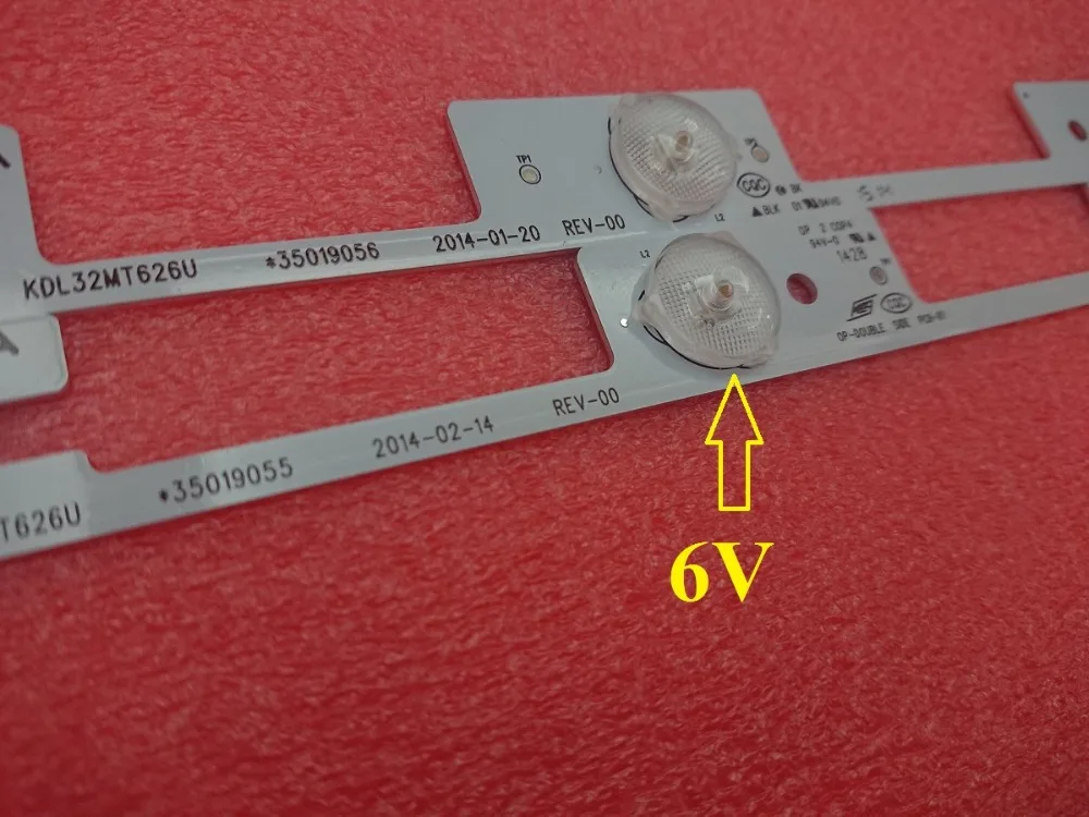 300 шт. 3/4LED 6V светодиодная полоса для KDL32MT626U 35019055 35019056|Светодиодные ленты| |