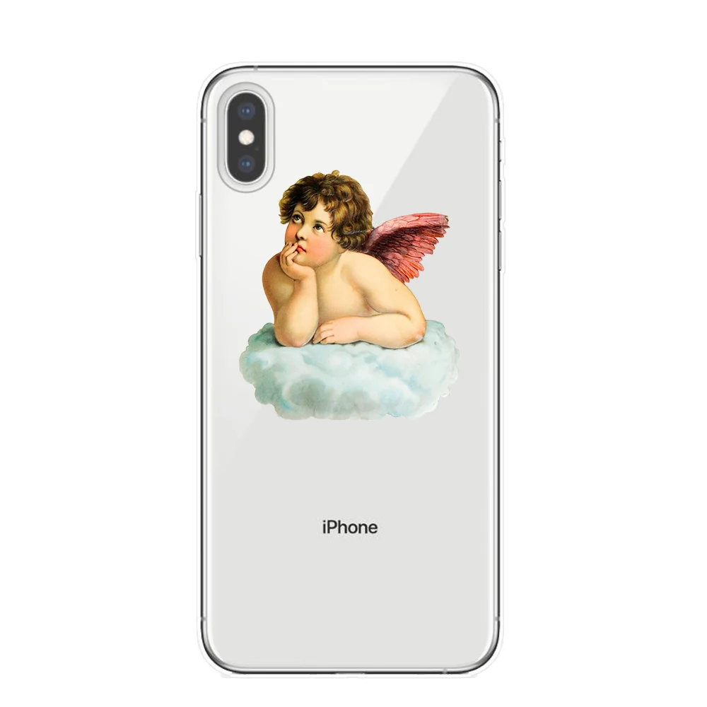 Прозрачный силиконовый чехол для телефона iphone X Xs Xr XsMax 8 8Plus 7 6 6S Plus 5s SE винтажная