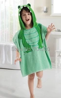 6 colors baby hooded poncho kids bath towelanimal modeling swimming bathrobecartoon childrens beach bathrobe