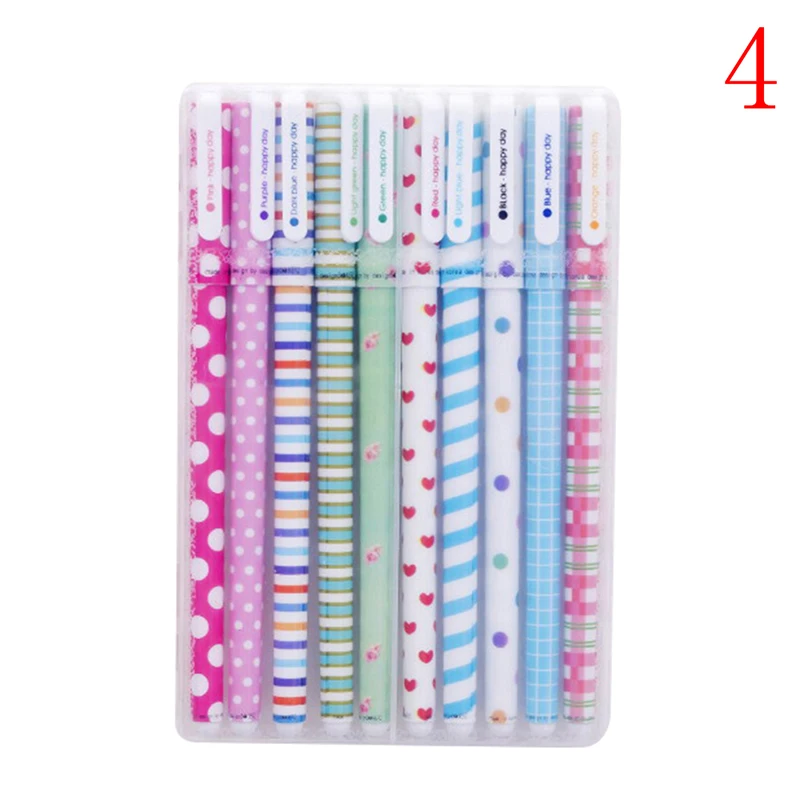 N4 10PCS 6/10 шт. милые мини письма для мальчиков и девочек офисные школьные канцелярские принадлежности Kawaii гелевые карандаши набор цветных чернильных ручек - Цвет: N4 10PCS