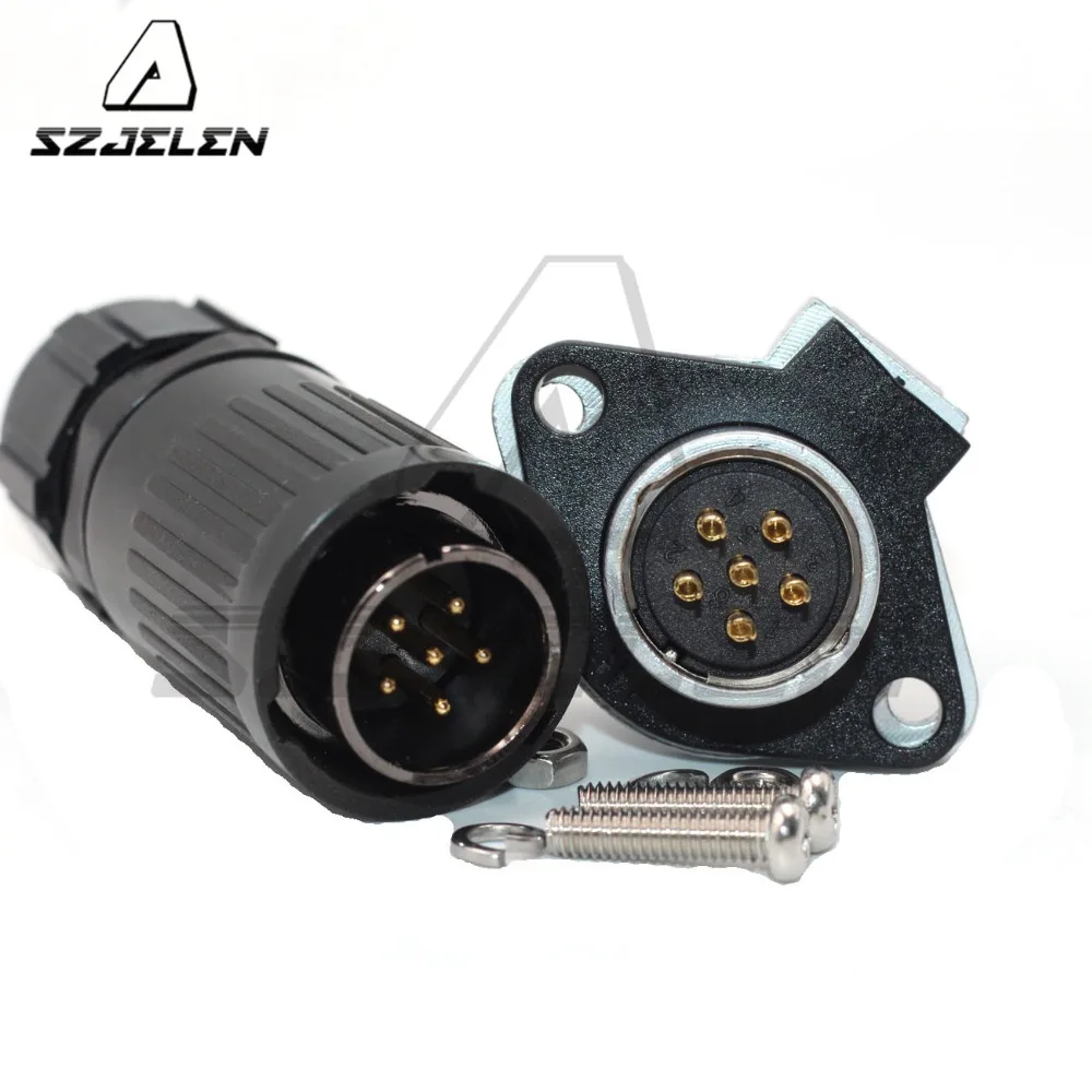 SZJELEN HP20 series 6 pin waterproof panel mount Aviation plug cable connectors Rated 15A | Обустройство дома
