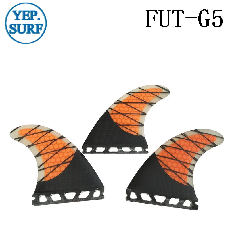 Будущее G5 плавник из углеродного волокна черный и зеленый/orangeFin доска для