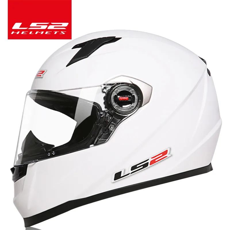 LS2 FF358 полный уход за кожей лица moto rcycle шлем ls2 moto cross racing мужские и женские casco moto шлем LS2 ECE утвержден без насоса - Цвет: White