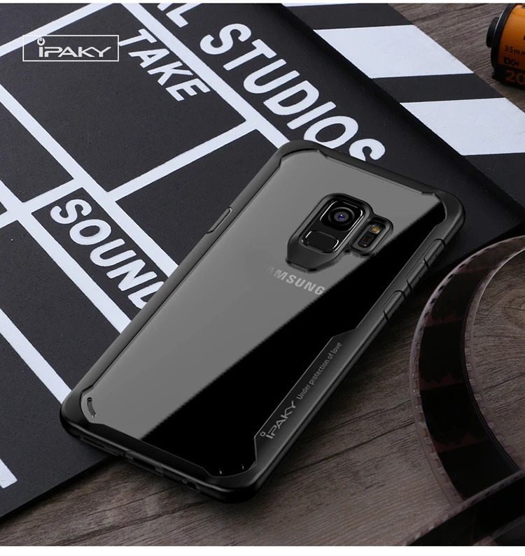 IPAKY coque для samsung galaxy note 9 чехол для телефона прозрачный противоударный бампер чехол для samsung galaxy s8 S9 PLUS S 9 note 8 9