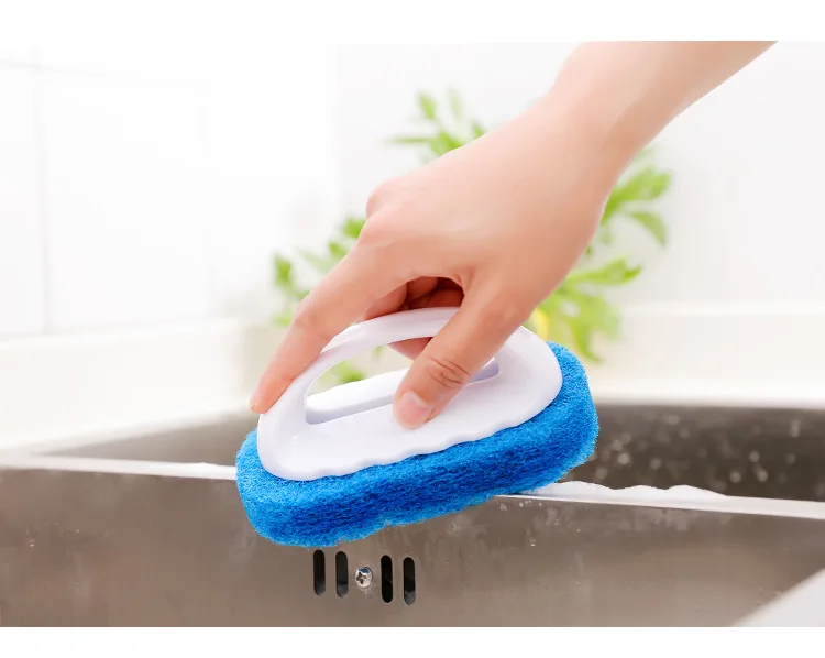 Kitchen Bathroom Toilet Cleaning Glass Wall Cleaning Bath Brush Plastic Sponge Bath Bottom Kitchen Accessories Cleaning Tools