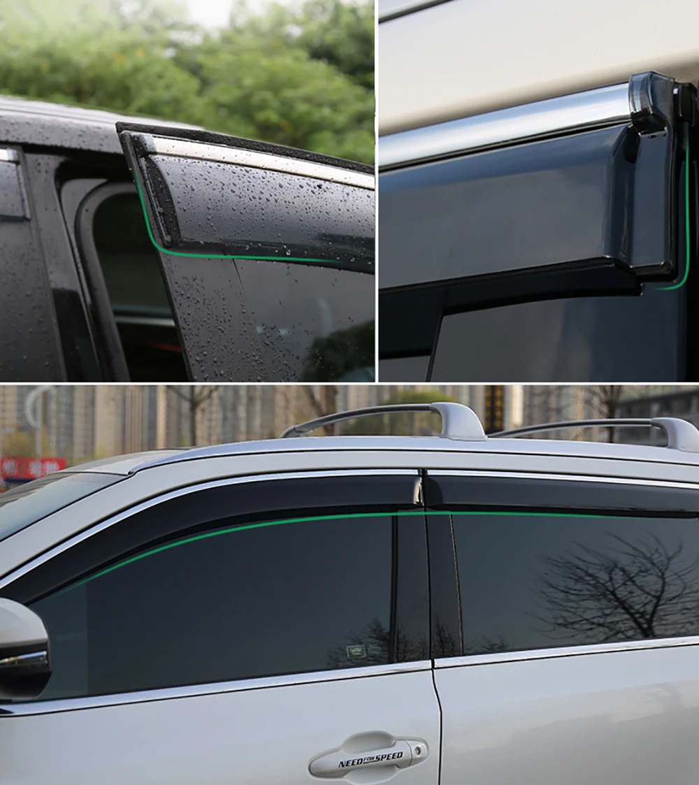 

AITWATT Window Visor Vent Shade Rain Sun Wind Guard Deflectors Awnings Shelters Cover For Honda HRV HR-V Vezel 2014 2015 2016