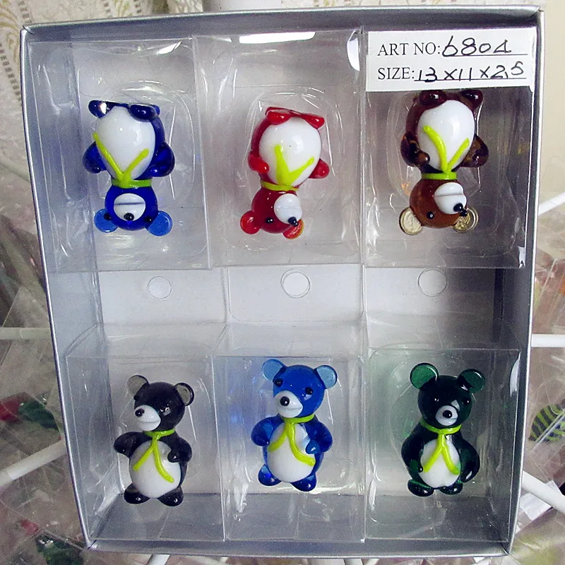 Муранские персонализированные витражные медведи фигурки высокое качество