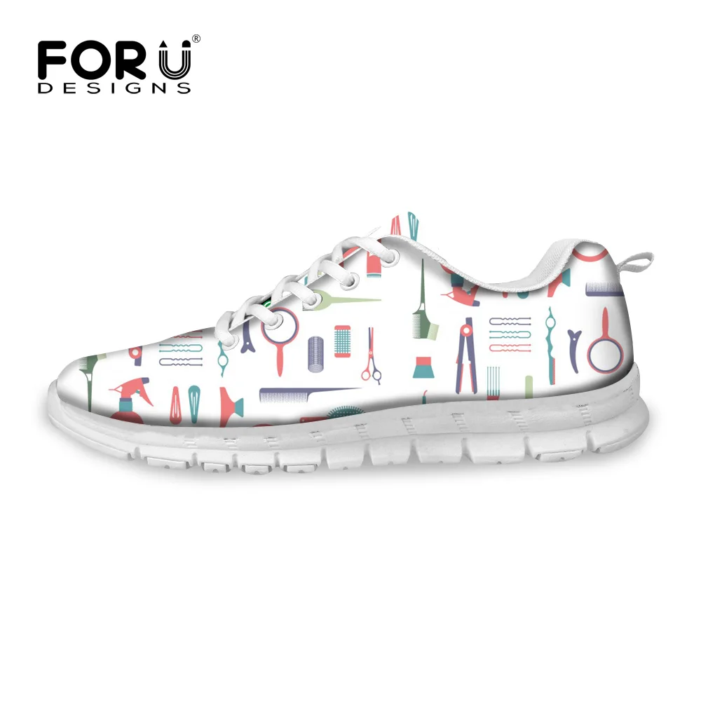Женские кроссовки для косметолога FORUDESIGNS модная повседневная обувь на плоской