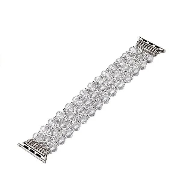 Fastgo Apple Watch Band стильный ретро Кристалл бисером стрейч эластичный Iwatch для Sereis 1