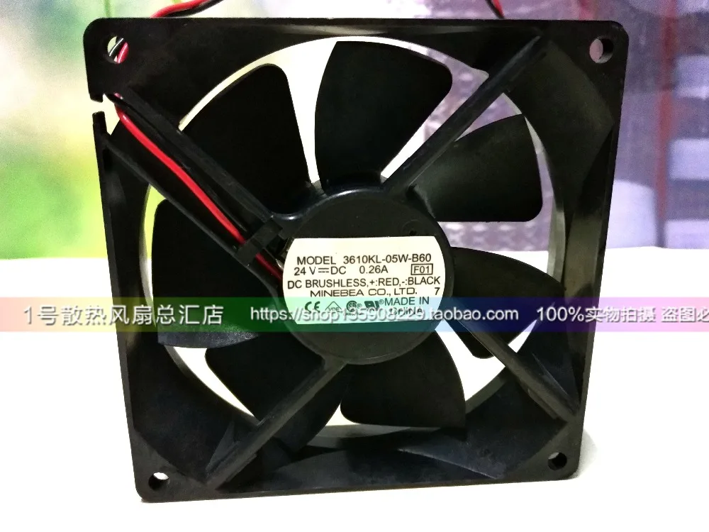 Новый оригинальный NMB 3610KL 05W B60 9225 DC24V 92*92*25 мм 0.26A2 проводной охлаждающий