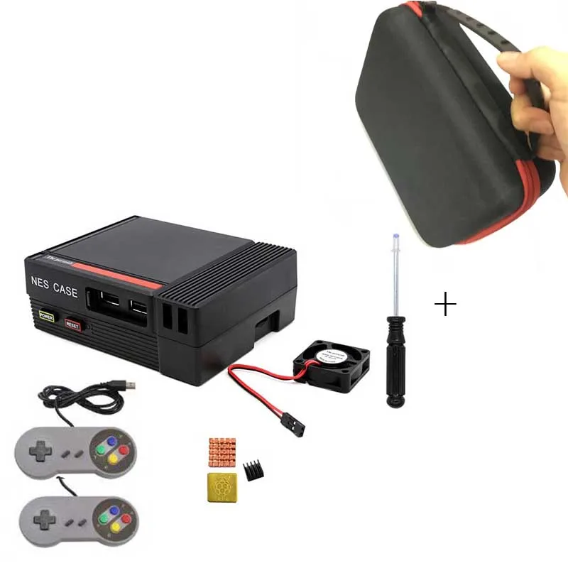 Kit C 1 комплект мини NESPI чехол посылка для Raspberry Pi 3 2 B+ NES Classic Mini для RetroPie Raspberry Pi 3/2/B - Цвет: Kit C