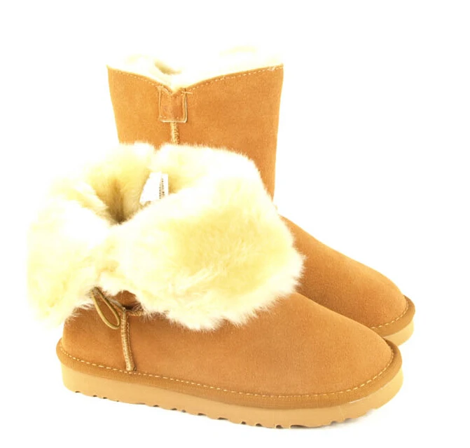 New Fashion women's one bailey button real leather snow boots Australia classic tall shoes 5803 With gift | Обувь