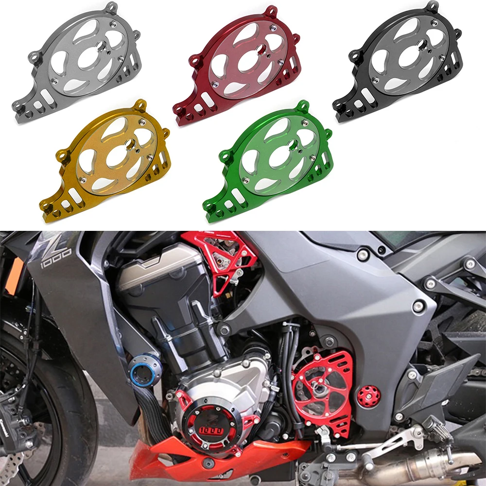 Для KAWASAKI Z1000 Z 1000 2010- Moto передняя Звездочка левая БОКОВАЯ цепь Защитная крышка защита двигателя аксессуары для мотоциклов