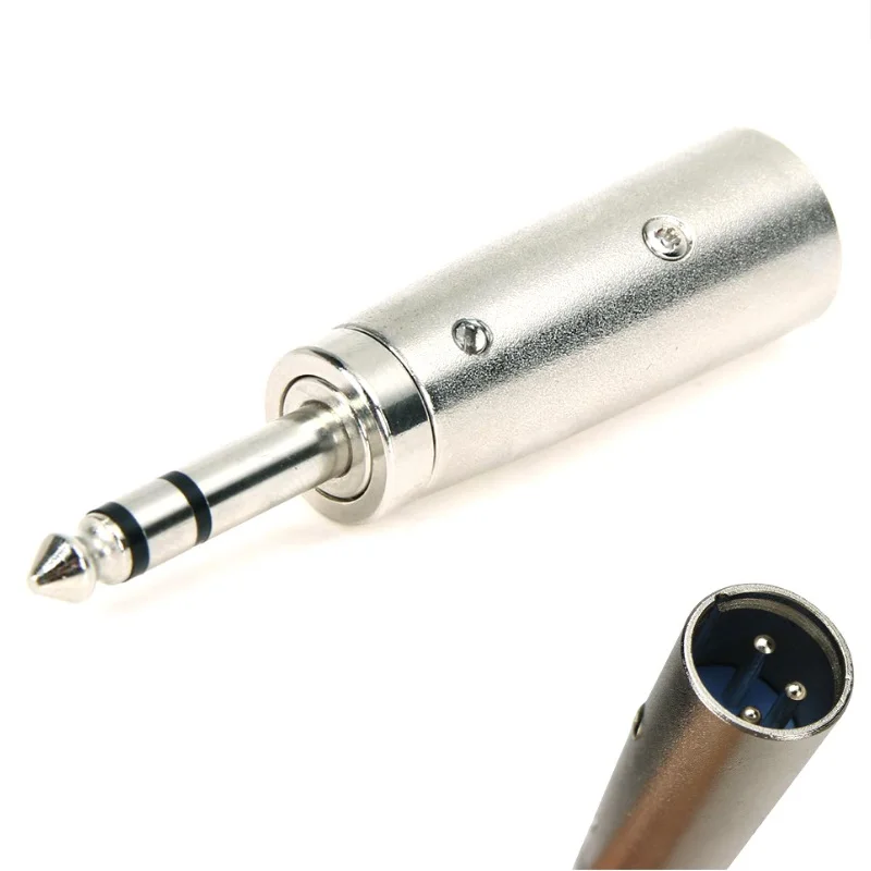 

2pcs Good Quality XLR Male to Stereo 6.35mm Male Plug Microphone Adapter