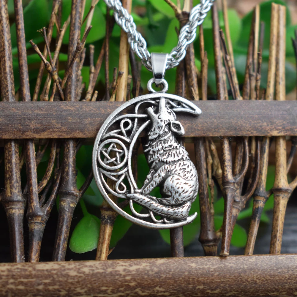 Мужское винтажное ожерелье с волком Celt ювелирное изделие Valknut Odin символ норзы