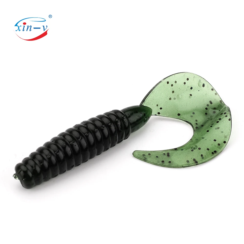 10pcs/lot 70mm 4.5g Soft KAL70 Artificial Bait Shad Swimibaits Grub Small Bass Fishing Lure for Jig Worm Head 6 Colors | Спорт и