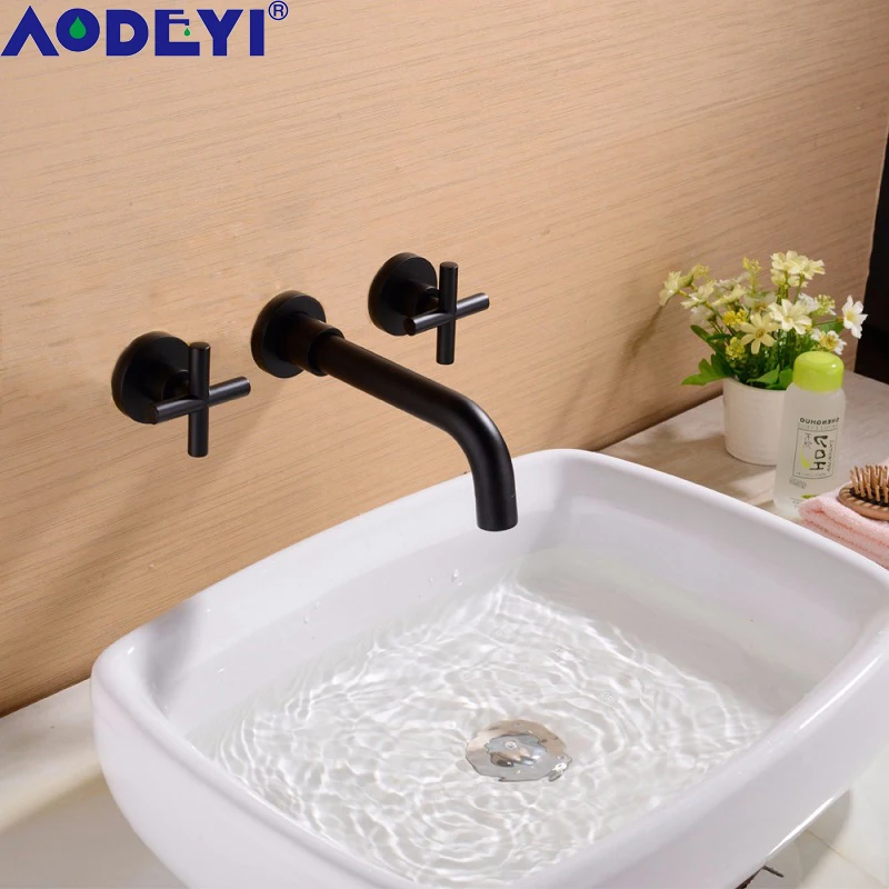 2 ручки настенный смеситель для туалетного столика в ванной комнате с 360 °