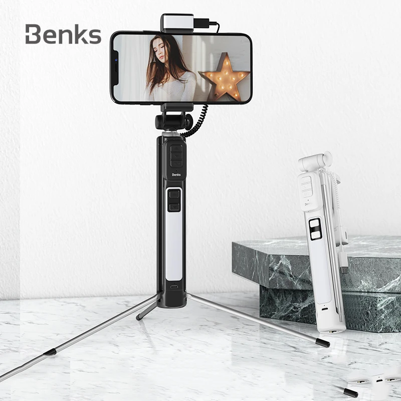 Benks Z07 беспроводной Bluetooth Портативный штатив селфи палка прямая трансляция