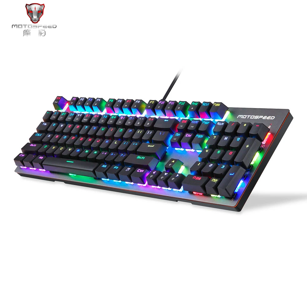 Motospeed CK89 104-Ключ Игры Механическая клавиатура NKRO USB проводной RGB Подсветка Gaming Keyboard