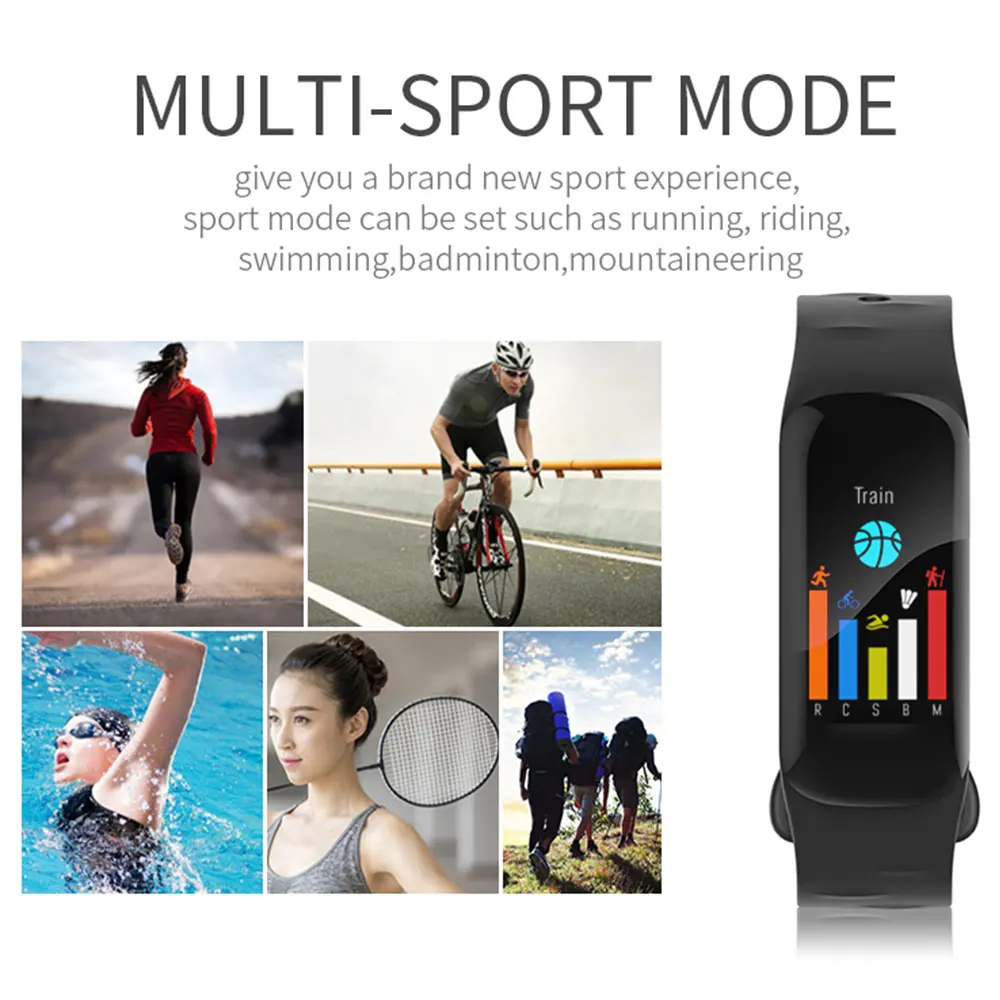 Fashion Smart Watch Bluetooth Heart Rate Blood Pressure Monitoring Sleep Tracking Anti-lost Search Mobile Phone For Android IOS | Наручные