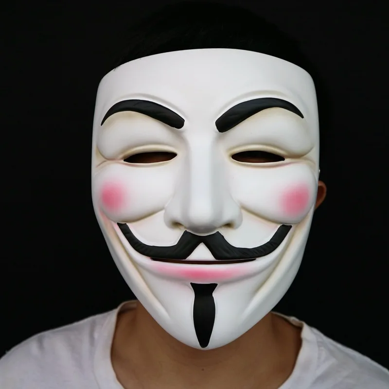 1 шт. анонимным Гай Фокс маскарадный костюм для взрослых macka тушь Хэллоуин V for Vendetta