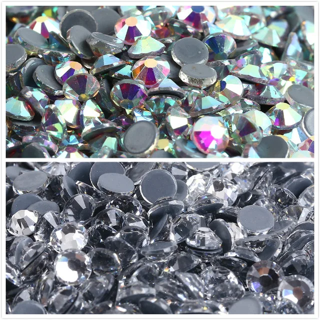 Ss3 ss6 ss8 ss10 ss16 ss20 ss30 ss34 ss40 ss50 Crystal AB Цвет DMC железа на Hot fix Кристалл Стекло одежды