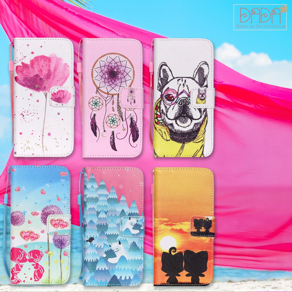 Девушка Fundas Сотовый Телефон Случаях Для Huawei P8 lite Флип Роскошный кожаный Чехол Cute