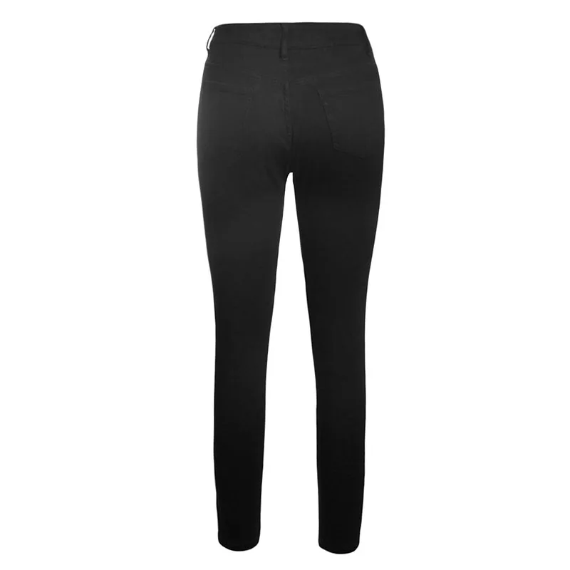 SEBOWEL Distressed Stretch Mid Rise Slim Denim Pants Woman 2020 Female Green/Black Ripped Holes Skinny Pencil Ladies Jeans | Женская