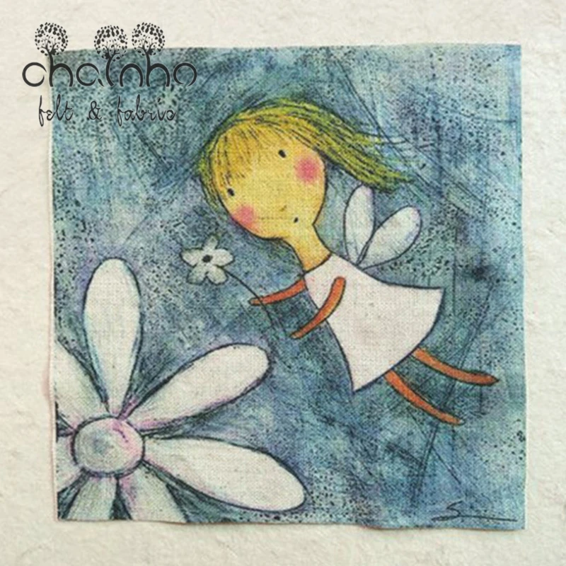 Окрашенная вручную ткань из хлопка и льна для рукоделия шитье Квилтинг женское