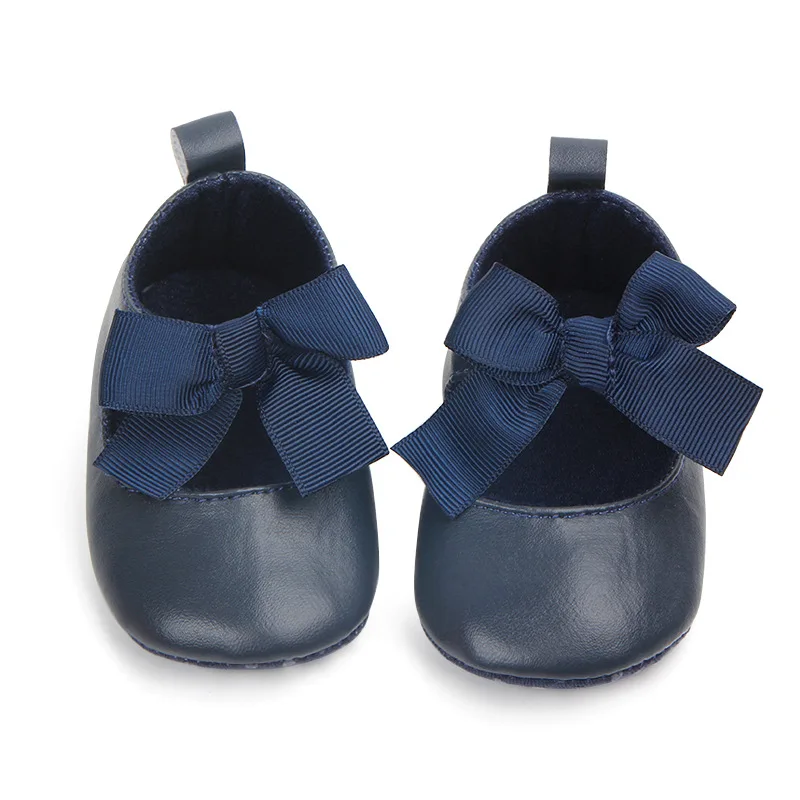 New 0-18M Toddler Baby Girl Soft PU Princess Shoes Bow Bandage Infant Prewalker Newborn Baby Shoes