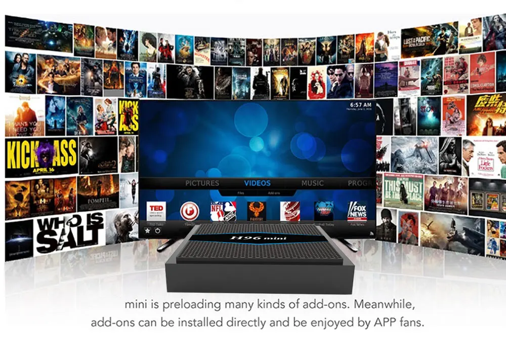 H96mini amlogic S905W android 7.1 set top box 2G 16G 4k HD media player