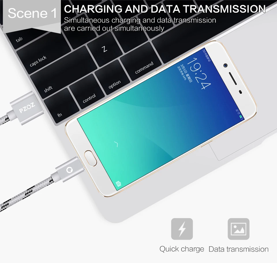 PZOZ 10 шт./лот, микро USB кабель Быстрая зарядка данных для samsung Xiaomi huawei Meizu sony Android Microusb зарядный кабель