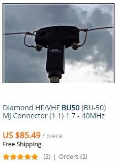 Supers аксессуары bu-55(bu55) MJ разъем(1:1) 3-75 мГц 500 Вт SSB/HF балун Телевизионные антенны переключатель SO239