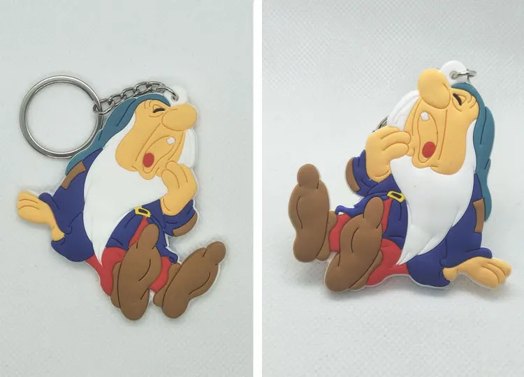 Аниме Белоснежка брелок ведьма королева Dopey застенчивый Sneezy Grumpy Sleepy милый забавный мультфильм ПВХ брелок кулон ювелирные изделия подарок