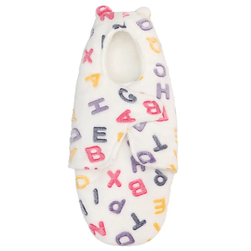 beige letter Wrap 1 шт., утолщенный спальный мешок, детское теплое Пеленальное Одеяло для новорожденных 0-8 месяцев, коралловый флисовый двухслойный спальный мешок, детское постельное белье - Цвет: beige letter Wrap